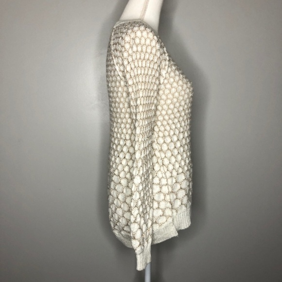 Anthropologie Moth Honeycomb Pullover Sweater with Back Zip Detail - Picture 4 of 6